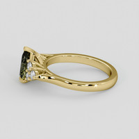 1.26 Ct. Yellowish Green Sapphire Ring, 14K Yellow Gold 4