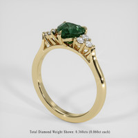 1.74 Ct. Greenish Blue Sapphire Ring, 14K Yellow Gold 2