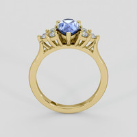 1.23 Ct. Blue Sapphire Ring, 14K Yellow Gold 3