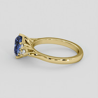 1.23 Ct. Blue Sapphire Ring, 14K Yellow Gold 4