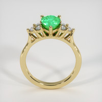 1.10 Ct. Emerald Ring, 18K Yellow Gold 3