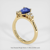 1.29 Ct. Sapphire Ring, 18K Yellow Gold 2