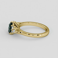 1.50 Ct. Bluish Green Sapphire Ring, 18K Yellow Gold 4