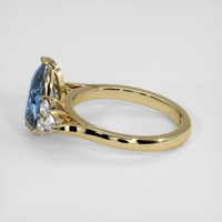 2.57 Ct. Blue Sapphire Ring, 18K Yellow Gold 4