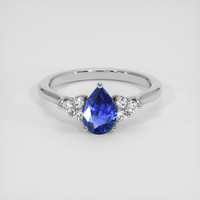 1.05 Ct. Blue Sapphire Ring, Platinum 950 1