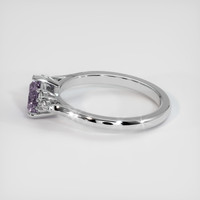 0.98 Ct. Purple Sapphire Ring, 10K White Gold 4