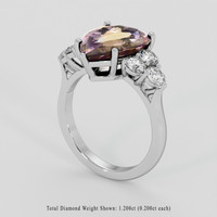 4.98 Ct. Bi Color Ametrine Ring, 14K White Gold 2