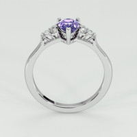 1.22 Ct. Pinkish Purple Sapphire Ring, 14K White Gold 3