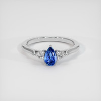 1.44 Ct. Blue Sapphire Ring, 18K White Gold 1