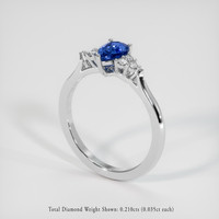 1.44 Ct. Blue Sapphire Ring, 18K White Gold 2