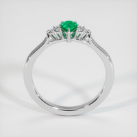 0.31 Ct. Emerald Ring, 18K White Gold 3