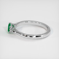0.31 Ct. Emerald Ring, 18K White Gold 4