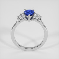 1.05 Ct. Blue Sapphire Ring, 18K White Gold 3