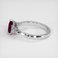 1.31 Ct. Pinkish Purple Sapphire Ring, 18K White Gold 4