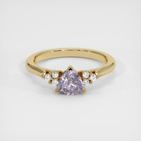 0.98 Ct. Purple Sapphire Ring, 10K Yellow Gold 1