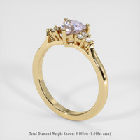 0.98 Ct. Purple Sapphire Ring, 10K Yellow Gold 2