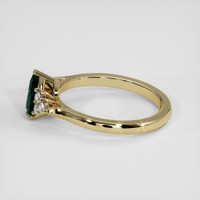 1.30 Ct. Bluish Green Sapphire Ring, 14K Yellow Gold 4