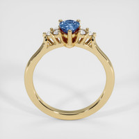 0.56 Ct. Blue Sapphire Ring, 18K Yellow Gold 3