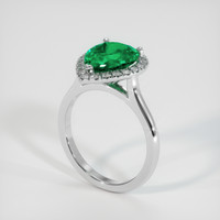 2.42 Ct. Emerald Ring, Platinum 950 2