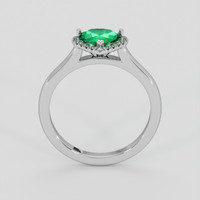 0.65 Ct. Emerald Ring, Platinum 950 3