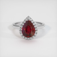 3.01 Ct. Ruby Ring, Platinum 950 1