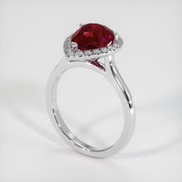 3.01 Ct. Ruby Ring, Platinum 950 2