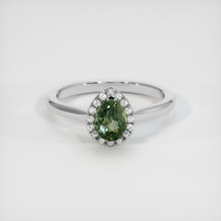 1.14 Ct. Green Sapphire Ring, Platinum 950 1