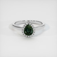 1.22 Ct. Green Sapphire Ring, Platinum 950 1