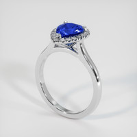 1.62 Ct. Blue Sapphire Ring, 10K White Gold 2