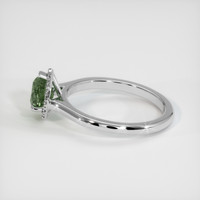 1.14 Ct. Green Sapphire Ring, 14K White Gold 4