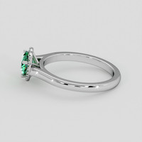 0.65 Ct. Emerald Ring, 18K White Gold 4