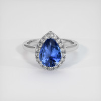 2.04 Ct. Sapphire Ring, 18K White Gold 1
