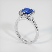 2.04 Ct. Sapphire Ring, 18K White Gold 2