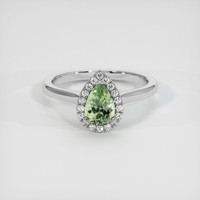 0.96 Ct. Sapphire Ring, 18K White Gold 1