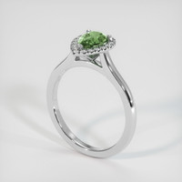 0.96 Ct. Sapphire Ring, 18K White Gold 2