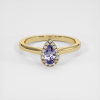 0.50 Ct. Purple Sapphire Ring, 10K Yellow Gold 1