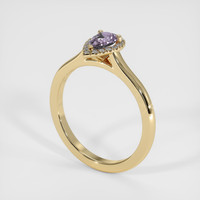 0.50 Ct. Purple Sapphire Ring, 10K Yellow Gold 2