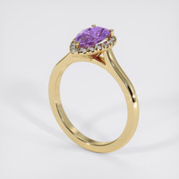 1.05 Ct. Purple Sapphire Ring, 14K Yellow Gold 2