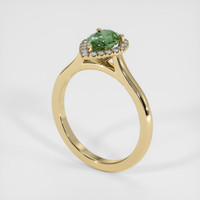 1.20 Ct. Green Sapphire Ring, 14K Yellow Gold 2
