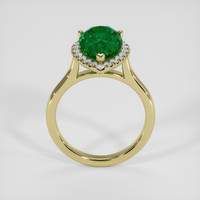 2.97 Ct. Emerald Ring, 18K Yellow Gold 3