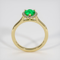0.58 Ct. Emerald Ring, 18K Yellow Gold 3