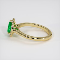 0.58 Ct. Emerald Ring, 18K Yellow Gold 4