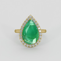 4.50 Ct. Emerald Ring, 18K Yellow Gold 1