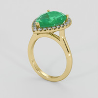 4.50 Ct. Emerald Ring, 18K Yellow Gold 2