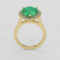 4.50 Ct. Emerald Ring, 18K Yellow Gold 3