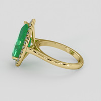 4.50 Ct. Emerald Ring, 18K Yellow Gold 4