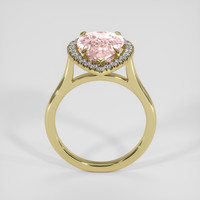 3.69 Ct. Peach Morganite Ring, 18K Yellow Gold 3