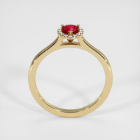 0.38 Ct. Ruby Ring, 18K Yellow Gold 3