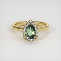 0.68 Ct. Sapphire Ring, 18K Yellow Gold 1