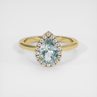 2.20 Ct. Green Sapphire Ring, 18K Yellow Gold 1